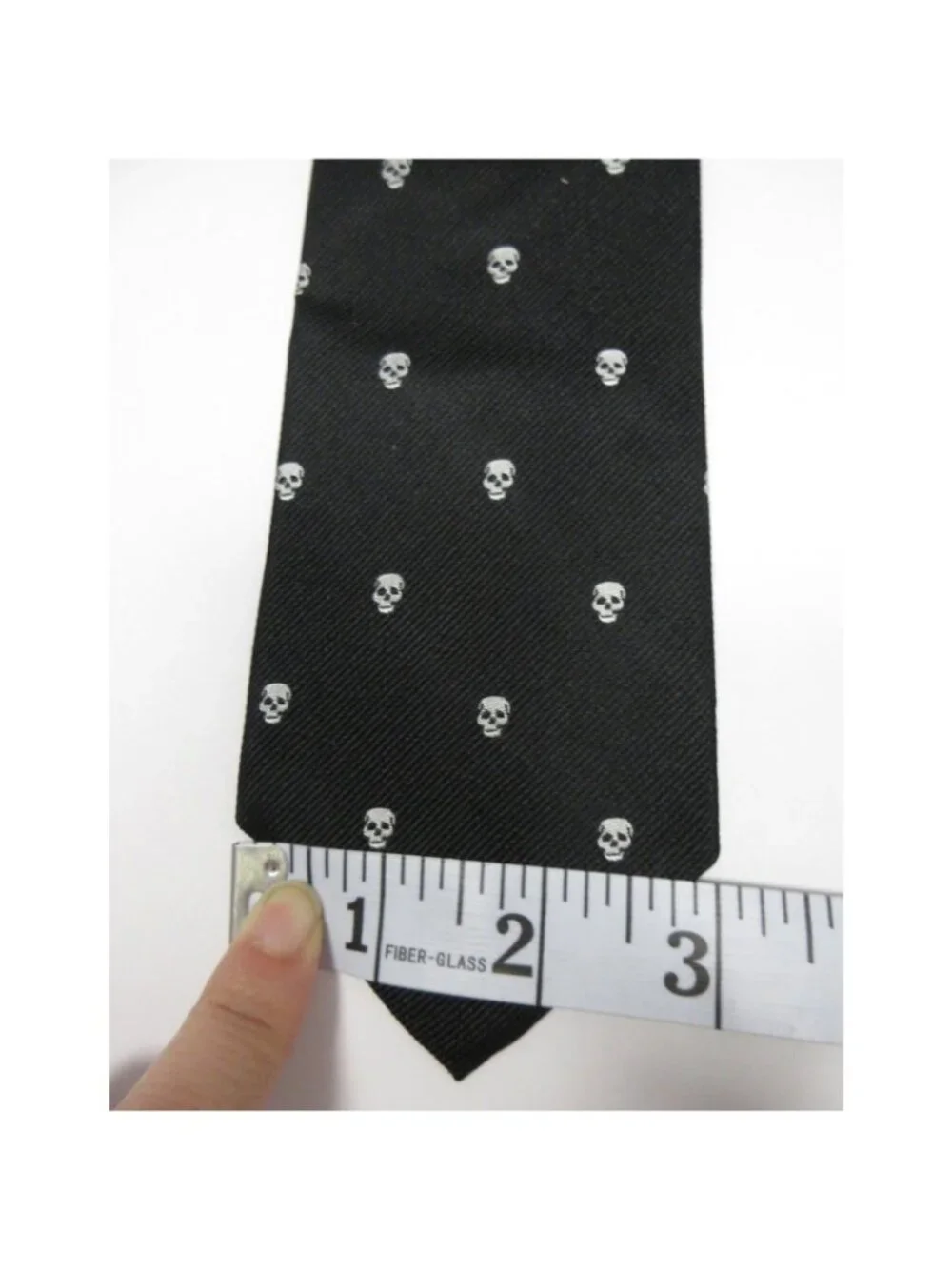 Banana Republic Neck Tie Silk Skull Gothic Halloween AOP Textured